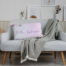 Simple Moderne Violet Bienvenue Mois Septembre
