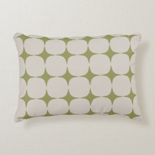 Coussins Décoratifs Simple motif vert sauge moderne du milieu du siècl
