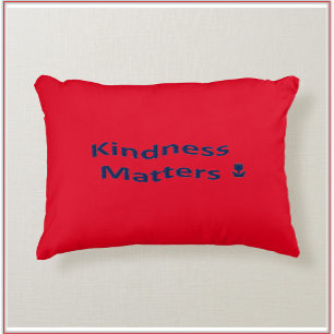 Coussins Décoratifs Simple Red Kindness Matters