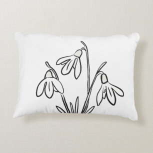 Coussins Décoratifs Snowdrops Fleurs Janvier Anniversaire