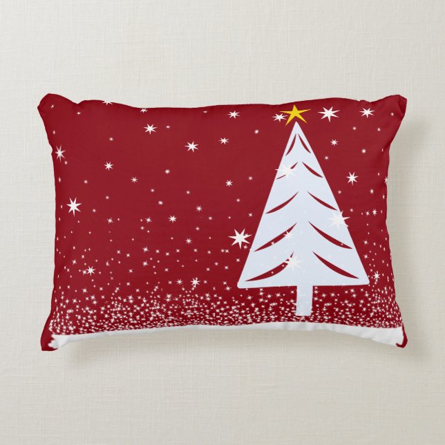 Coussins Décoratifs SnowTree & Flakes (Devant)