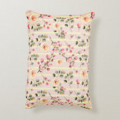 Coussins Décoratifs Soft Pink Floral Stripe Pattern (Dos(Vertical))