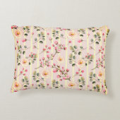 Coussins Décoratifs Soft Pink Floral Stripe Pattern (Dos)