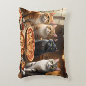 Coussins Décoratifs Soirée Pizza Chat, (Devant(Vertical))