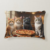 Coussins Décoratifs Soirée Pizza Chat, (Dos)