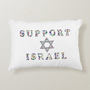 Coussins Décoratifs Soutenez l'étoile d'Israël de David Typographie
