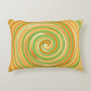 Coussins Décoratifs Spirale de couleurs d'agrumes amusantes