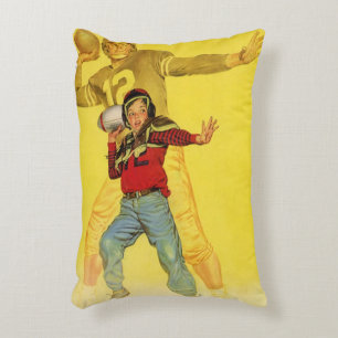Coussins Décoratifs Sports Vintage, garçon futur quart-arrière de foot