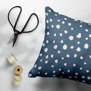 Coussins Décoratifs Spots Dalmatiens Bleus Marine, Points Dalmatiens,