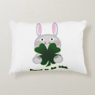 Coussins Décoratifs St. Patricks Bunny Fier d'être Shamrock irlandais