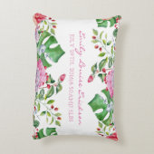 Coussins Décoratifs Statistiques de naissance de bébé Fille Nom floral (Dos(Vertical))