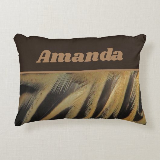 Coussins Décoratifs Statistiques de naissance de bébé Mémento Plume d' (Devant)