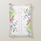 Coussins Décoratifs Statistiques de naissance de bébé Nom de fille Flo (Devant(Vertical))