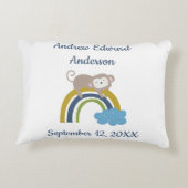 Coussins Décoratifs Statistiques de naissance Rainbow Sleeping Animal  (Dos)