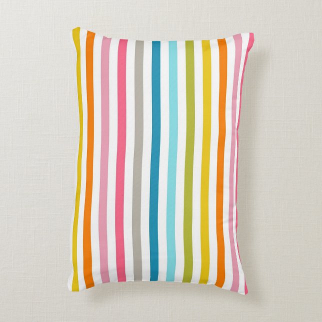 COUSSINS DÉCORATIFS STRIPES COLORÉS (Dos(Vertical))