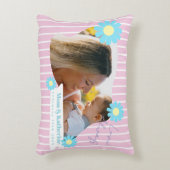 Coussins Décoratifs Stripes Daisy Floral Photo Pink (Devant(Vertical))