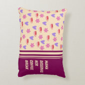 Coussins Décoratifs Stripes Feminine Mama Coffee Break Art (Dos(Vertical))