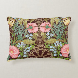 Coussins Décoratifs Style Art Nouveau Floral : Motif Vintage coloré
