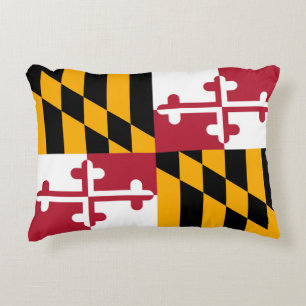 Coussins Décoratifs Style de drapeau de l'État du Maryland