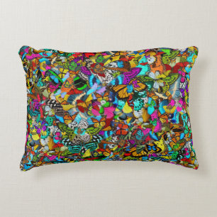 Coussins Décoratifs Style de motif mosaïque coloré vibrant