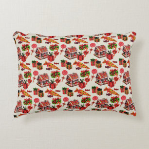 Coussins Décoratifs Sucre de canne de la Maison Vintage de Noël