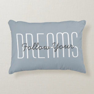 Coussins Décoratifs Suivez votre devis Dreams Typographie Inspirationn