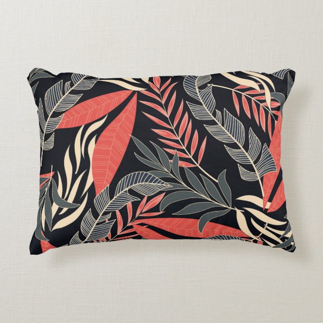 Coussins Décoratifs Summer seamless tropical pattern with bright yello (Devant)