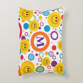 Coussins Décoratifs Sunny Smiles Custom Text Monogramme (Devant(Vertical))