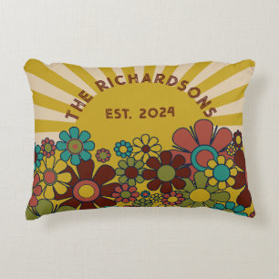 Coussins Décoratifs Sunshine Retro Garden Vintage 60s les années 70 Pe
