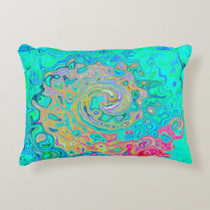 Coussins Décoratifs Super Abstrait Rainbow Liquid Swirl