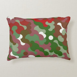 Coussins Décoratifs Super Funky Retro Boho Rouge et Vert Noël