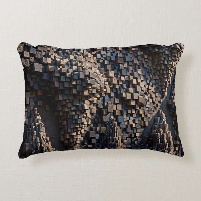 Coussins Décoratifs Super Micro Cube Mosaïque 3D Extrudée (Devant)