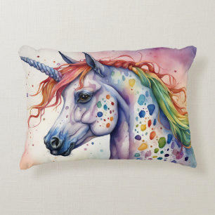 Coussins Décoratifs Superbe aquarelle colorée Appaloosa Unicorn