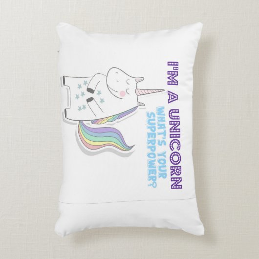 Coussins Décoratifs Superpuissance de l'Unicorne (Devant(Vertical))