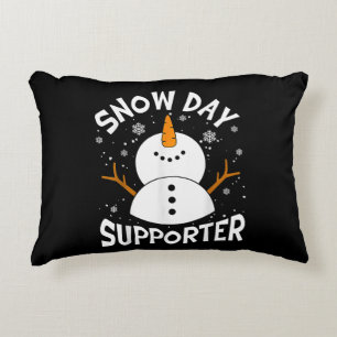 Coussins Décoratifs Supporter Jour de neige Flamme de neige Funny Ense