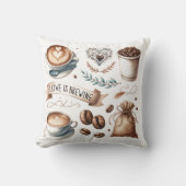 Coussins Décoratifs sur le Thème des Cafés (Recto)