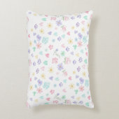 Coussins Décoratifs Sweet Pastel Floral Hearts and Paw Print Pattern  (Devant(Vertical))