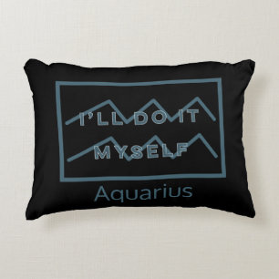 Coussins Décoratifs Symbole Zodiaque Aquarius Citation amusante Modern