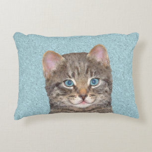 Coussins Décoratifs Tabby Gris Peinture Chat - Cute Original Art Chat