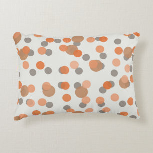 Coussins Décoratifs Taches orange et grises