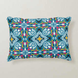 Coussins Décoratifs Talavera pattern. Indian patchwork. Azulejos portu