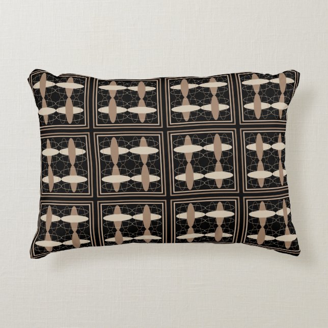 Coussins Décoratifs Tan sur noir (Devant)