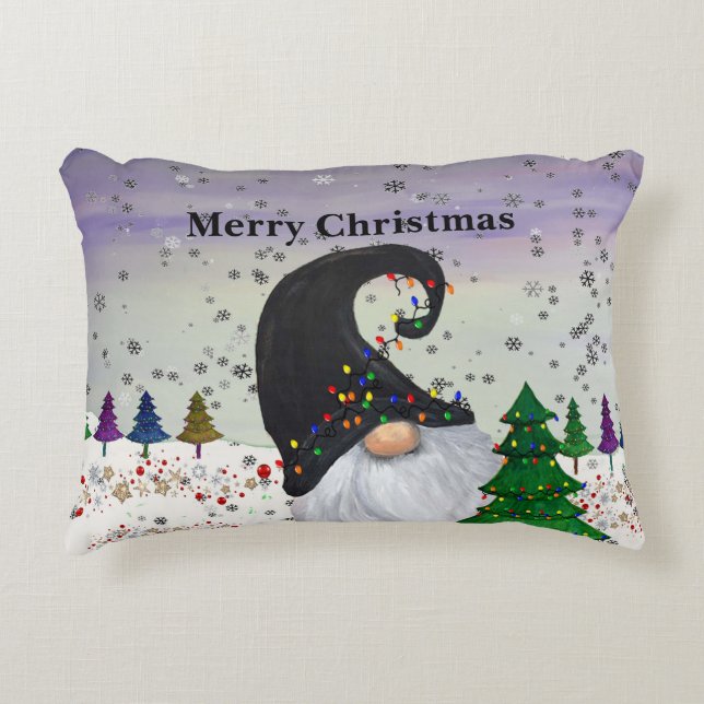 Coussins Décoratifs Tapis de zone de gnome de Noël (Devant)