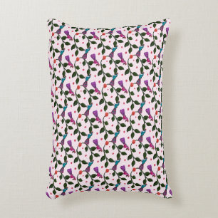Coussins Décoratifs Tapisserie Motif Sans Fin Floral Oiseau Coloré