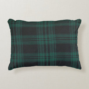 Coussins Décoratifs Tartan noir montre en polyester brossé