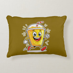 Coussins Décoratifs **Tasse de jus de course dessin animé – Boisson de