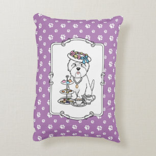 Coussins Décoratifs Tea Party Westie Dog West Highland White Terrier