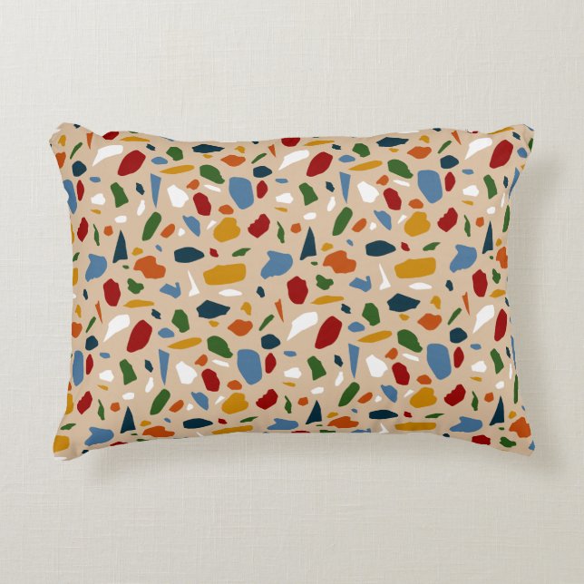 Coussins Décoratifs Terrazzo Motif coloré (Devant)