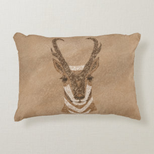 Coussins Décoratifs Tête d'antilope pronghorn du Sud-Ouest