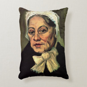 Coussins Décoratifs Tête de vieille femme à la coiffe blanche par Vinc